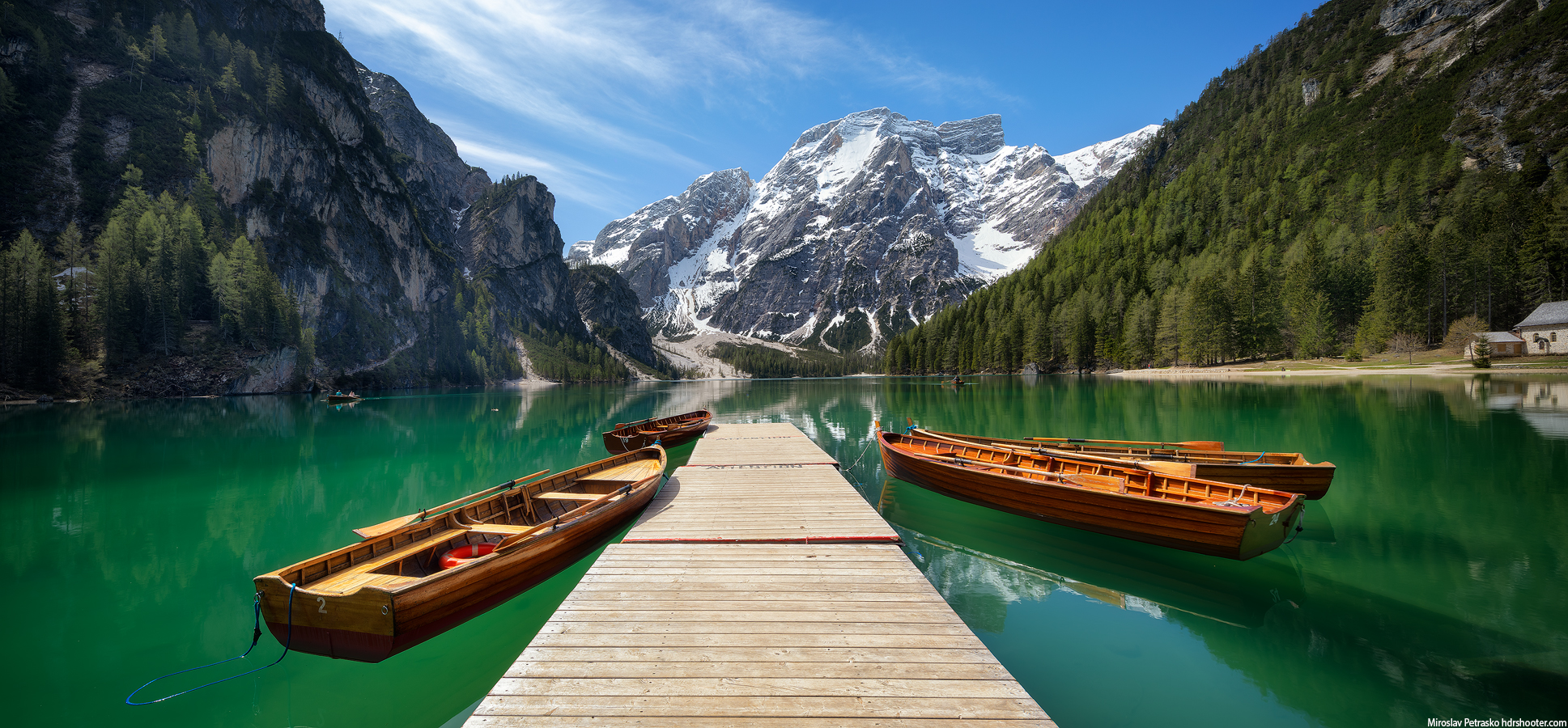 Lake Braies With Boats